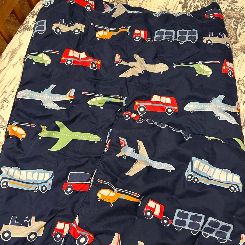 Pottery Barn Kids 'Brody Transportation' dream puff TWIN comforter and sham